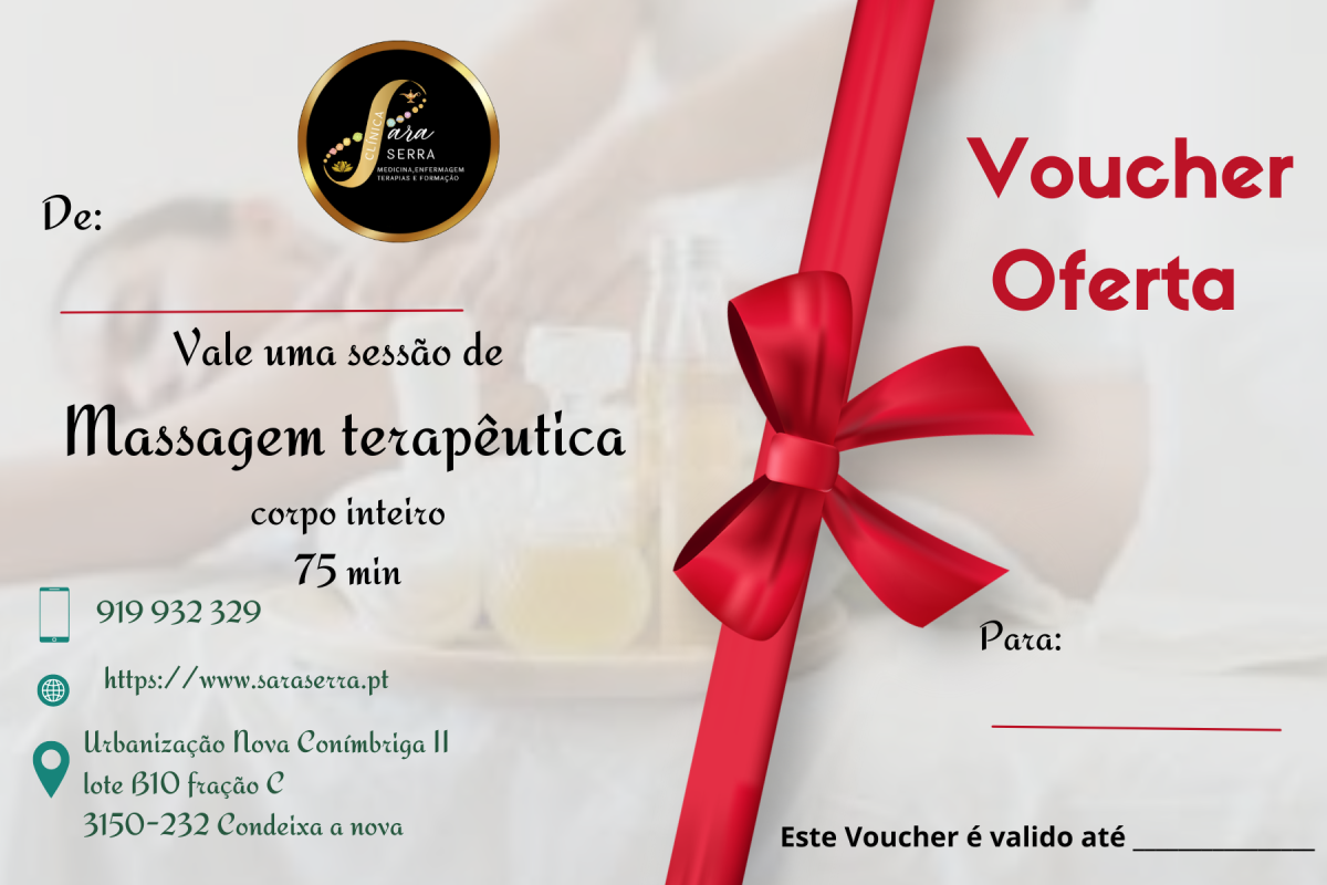 Voucher Oferta Massagem Corpo Inteiro 75 min - Image 1