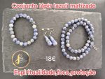Conjunto lápis lazuli matizado